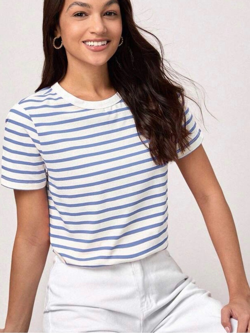 Universal Thread Blue and White Striped Short Sleeve Tee size xxl